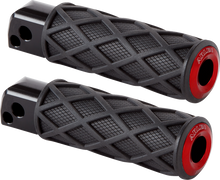 ARLEN NESS Diamond Foot Pegs - Passenger - Red 400-060