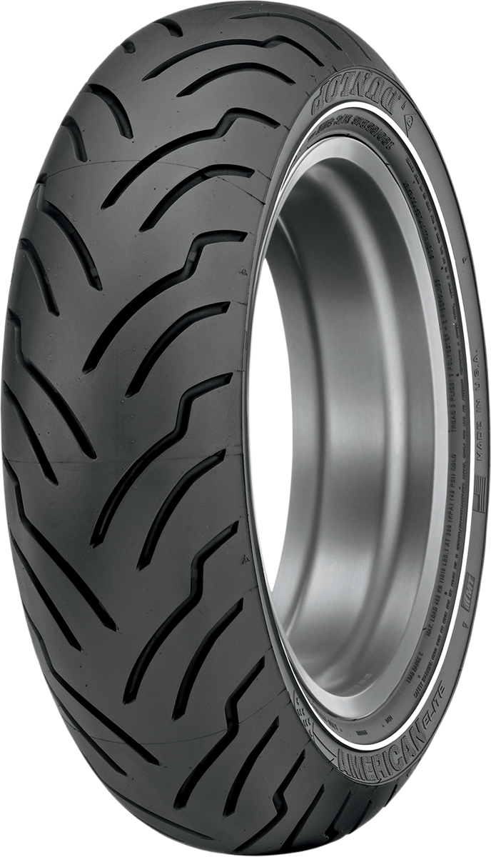 DUNLOP Tire - American Elite - Rear - 180/65B16 - Narrow Whitewall - 81H 45131818