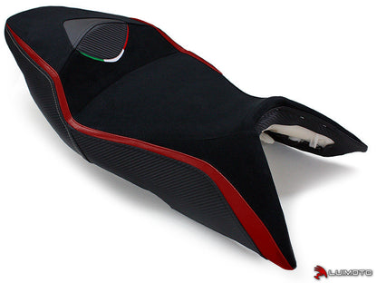 LUIMOTO Team Italia Rider Seat Covers for the Aprilia SHIVER 750 (06-09)