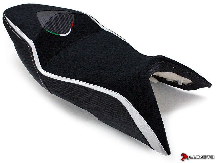 LUIMOTO Team Italia Rider Seat Covers for the Aprilia SHIVER 750 (06-09)
