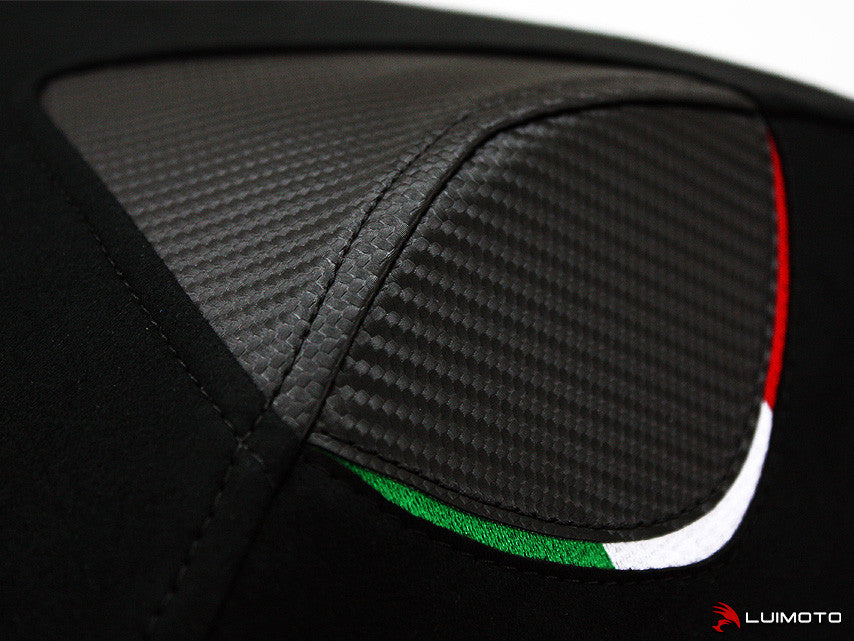 LUIMOTO Team Italia Rider Seat Covers for the Aprilia SHIVER 750 (06-09)
