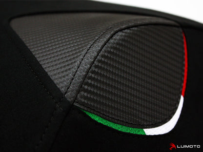 LUIMOTO Team Italia Rider Seat Covers for the Aprilia SHIVER 750 (06-09)