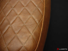 LUIMOTO (Solo Seat) Vintage Rider Seat Covers for the Triumph Scrambler (06+) and Bonneville (00-15)