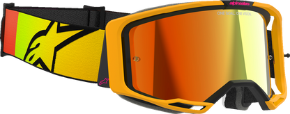 ALPINESTARS GOGGLES Vision 8 Goggle - Corp - Yellow/Pink - Red Mirror Lens 5101625-5023