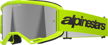 ALPINESTARS GOGGLES Vision 3 Goggle - Wordmark - Yellow Fluo - Silver Mirror Lens 5103225-5299