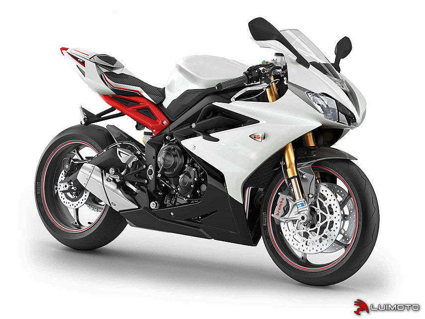 LUIMOTO (Sport) Passenger Seat Covers for the Triumph DAYTONA 675 (13-18) / 765 & STREET TRIPLE Rx (15-16)