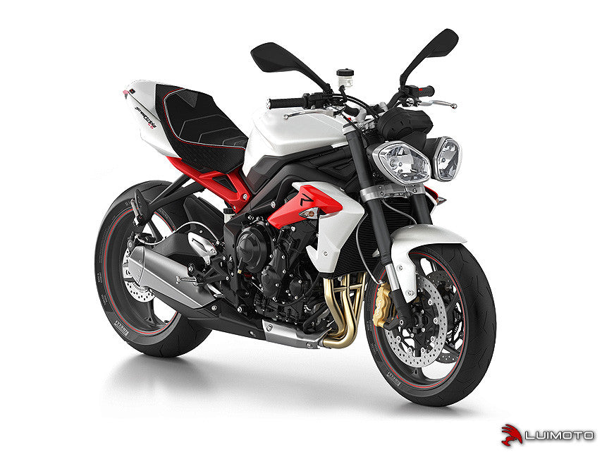 LUIMOTO (Cafe Line) Rider Seat Covers for the Triumph STREET TRIPLE (13-16)