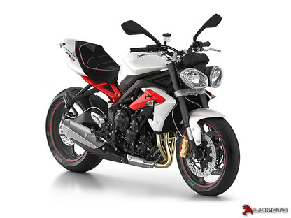LUIMOTO (Cafe Line) Rider Seat Covers for the Triumph STREET TRIPLE (13-16)