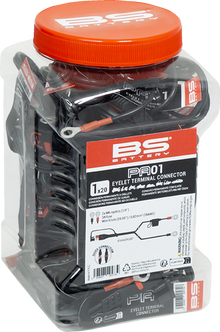 BS BATTERY Eyelet Connector - Battery - Wire Terminal - Black/Red - 20 Pack 700573