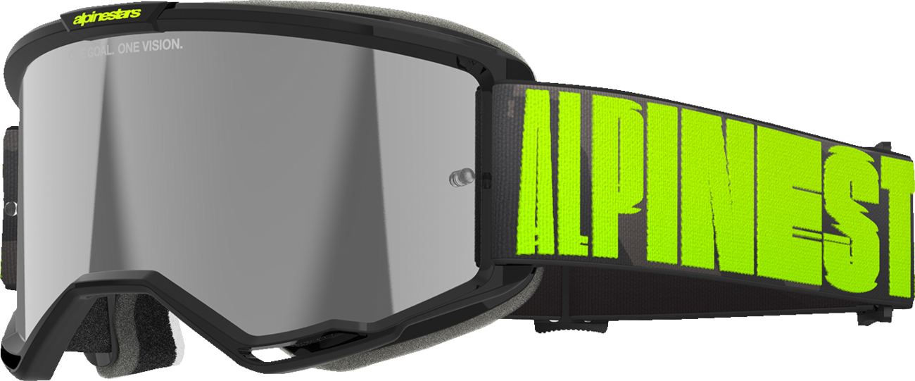 ALPINESTARS GOGGLES Vision 5 Goggle - Hollow - Charcoal/Yellow Fluo - Silver Mirror Lens 5102225-1470