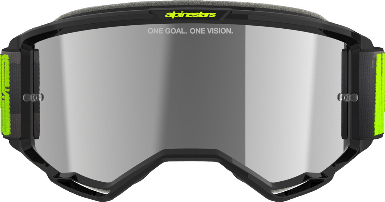 ALPINESTARS GOGGLES Vision 5 Goggle - Hollow - Charcoal/Yellow Fluo - Silver Mirror Lens 5102225-1470