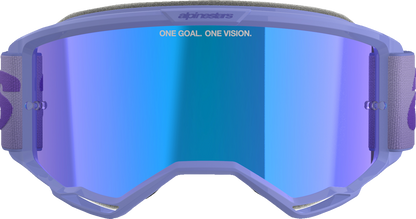 ALPINESTARS GOGGLES Vision 5 Goggle - Wordmark - Purple - Blue Mirror Lens 5102425-3116