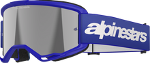 ALPINESTARS GOGGLES Vision 3 Goggle - Wordmark - Blue - Silver Mirror Lens 5103225-7266