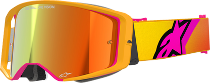 ALPINESTARS GOGGLES Supertech Goggle - Corp - Fluo Yellow - ABS Vision - Red Mirror Lens 5100325-5023