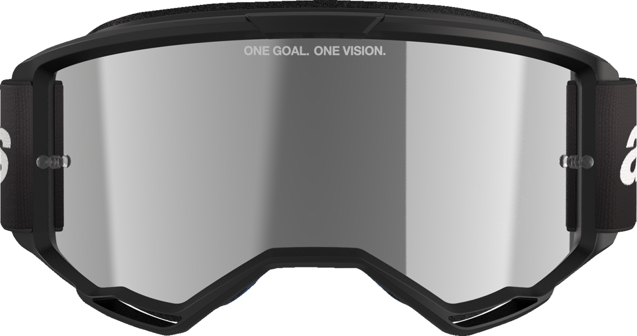 ALPINESTARS GOGGLES Vision 3 Goggle - Wordmark - Black - Silver Mirror Lens 5103225-1456