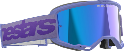 ALPINESTARS GOGGLES Vision 5 Goggle - Wordmark - Purple - Blue Mirror Lens 5102425-3116