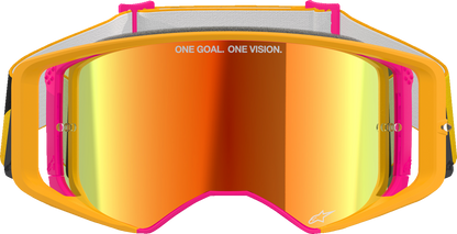 ALPINESTARS GOGGLES Supertech Goggle - Corp - Fluo Yellow - ABS Vision - Red Mirror Lens 5100325-5023