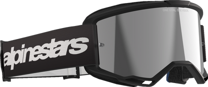 ALPINESTARS GOGGLES Vision 3 Goggle - Wordmark - Black - Silver Mirror Lens 5103225-1456
