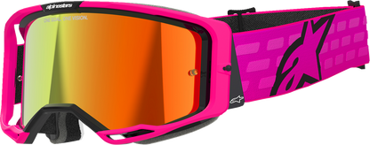 ALPINESTARS GOGGLES Vision 8 Goggle - Corp - Pink - Red Mirror Lens 5101625-3083
