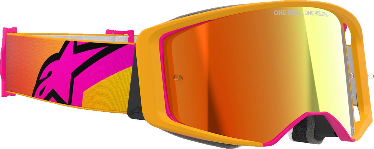 ALPINESTARS GOGGLES Supertech Goggle - Corp - Fluo Yellow - ABS Vision - Red Mirror Lens 5100325-5023