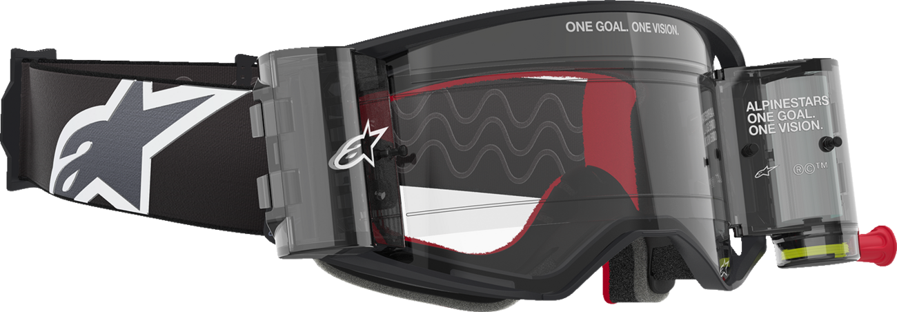 ALPINESTARS GOGGLES Supertech Roll-Off Goggle - Corp - Black/Gray - Clear Lens 5100425-1518