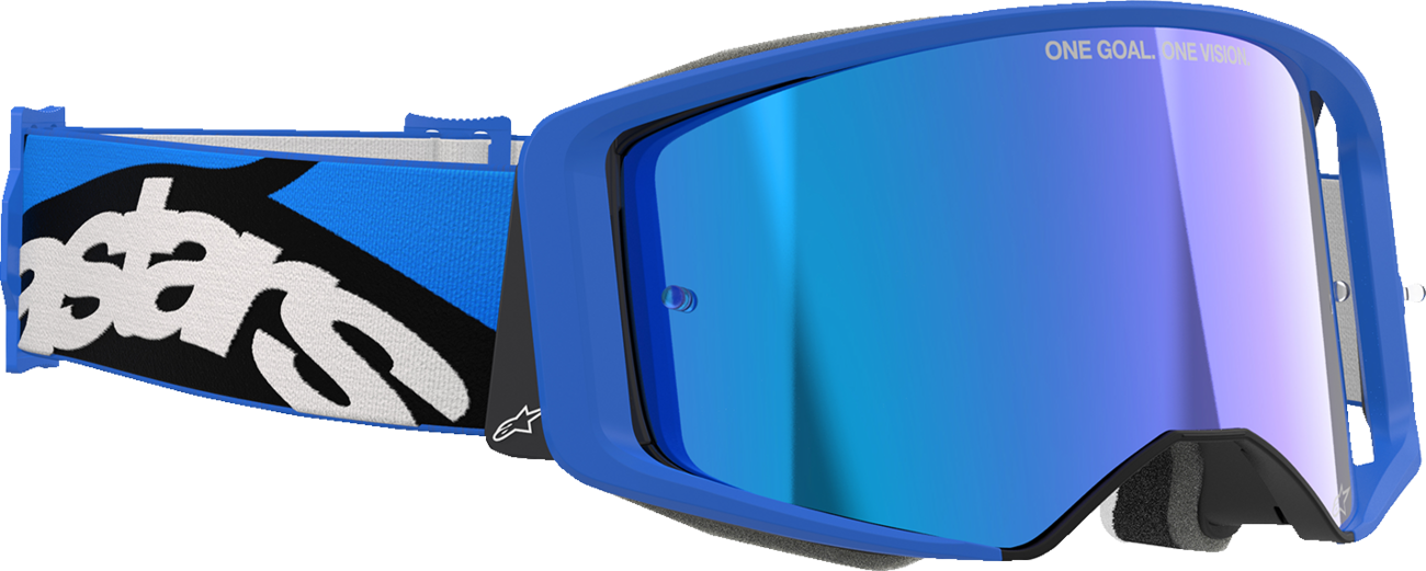 ALPINESTARS GOGGLES Supertech Goggle - Stream - Blue - ABS Vision - Blue Mirror Lens 5100625-7271
