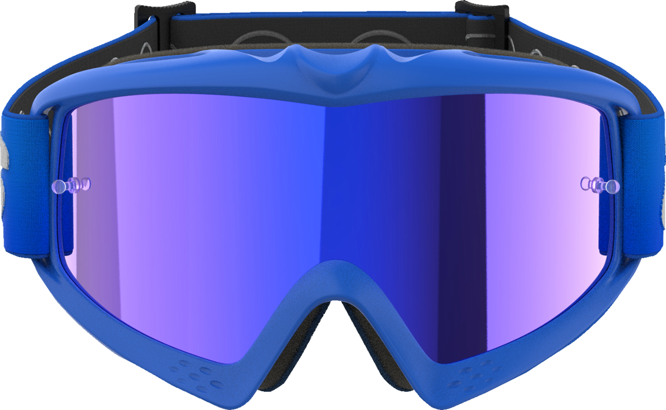 ALPINESTARS GOGGLES Youth Vision Goggle - Blaze - Blue - Blue Mirror Lens 5140425-7271