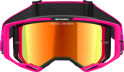 ALPINESTARS GOGGLES Vision 8 Goggle - Corp - Pink - Red Mirror Lens 5101625-3083