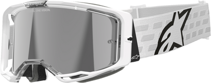 ALPINESTARS GOGGLES Vision 8 Goggle - Corp - White - Silver Mirror Lens 5101625-2055