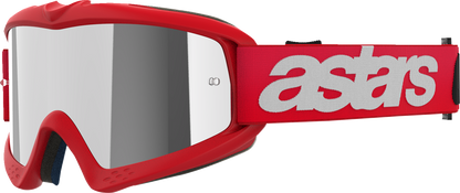 ALPINESTARS GOGGLES Youth Vision Goggle - Blaze - Red - Silver Mirror Lens 5140425-3094
