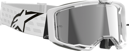 ALPINESTARS GOGGLES Vision 8 Goggle - Corp - White - Silver Mirror Lens 5101625-2055