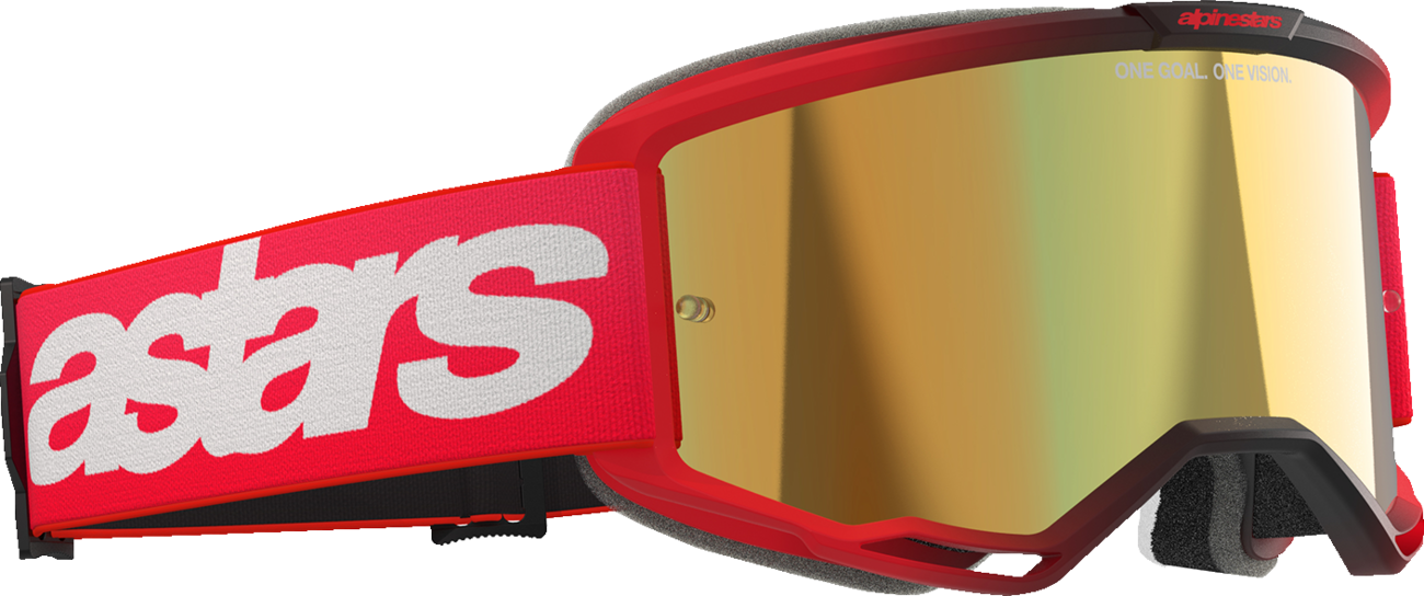 ALPINESTARS GOGGLES Vision 5 Goggle - Blaze - Red - Gold Mirror Lens 5102125-3115