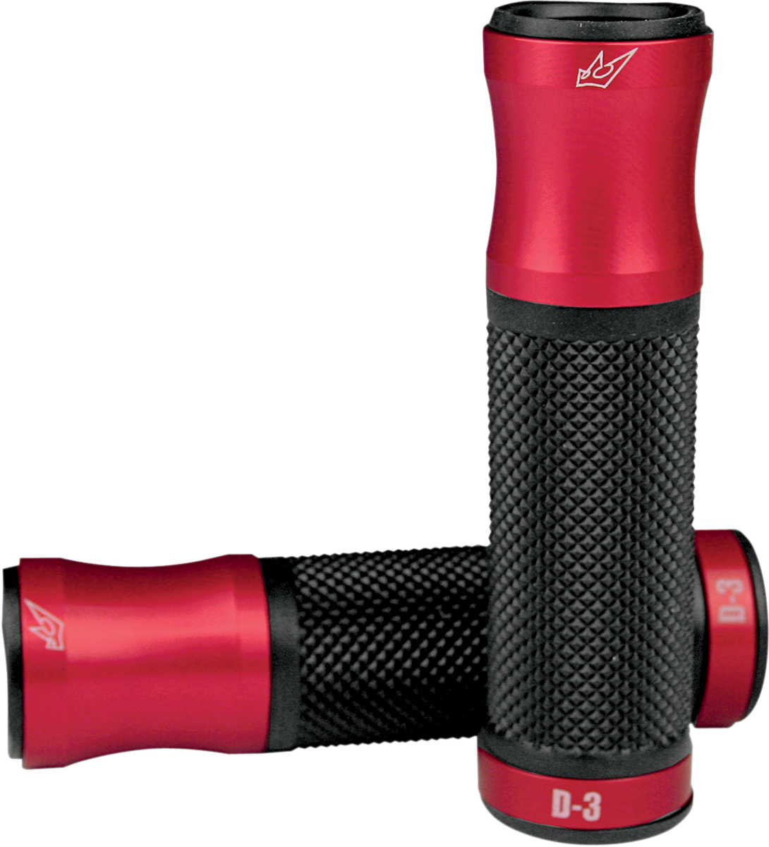 DRIVEN RACING 7/8" D3 Grips - Red/Black D3RD