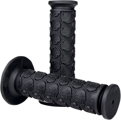 DRIVEN RACING Skully MX Grips - Closed Ends - Black D701BK