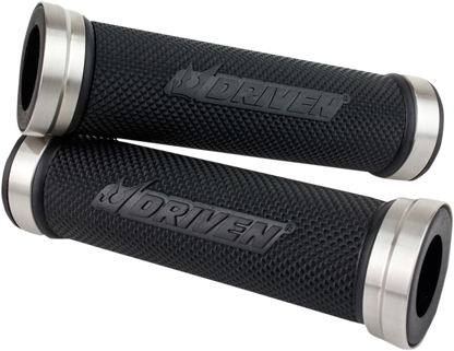 DRIVEN RACING D-Axis Grips - Stainless Steel/Black DXG-SS-BK
