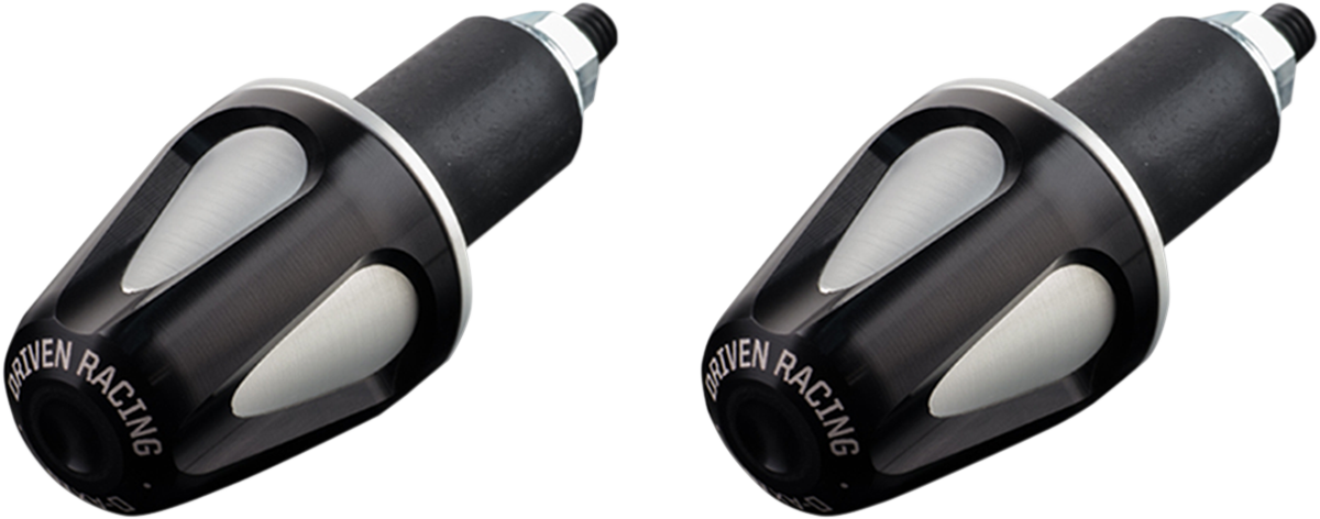 DRIVEN RACING D-Axis Handlebar End - Black/Silver DXB-BK2