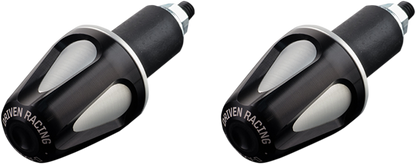 DRIVEN RACING D-Axis Handlebar End - Black/Silver DXB-BK2