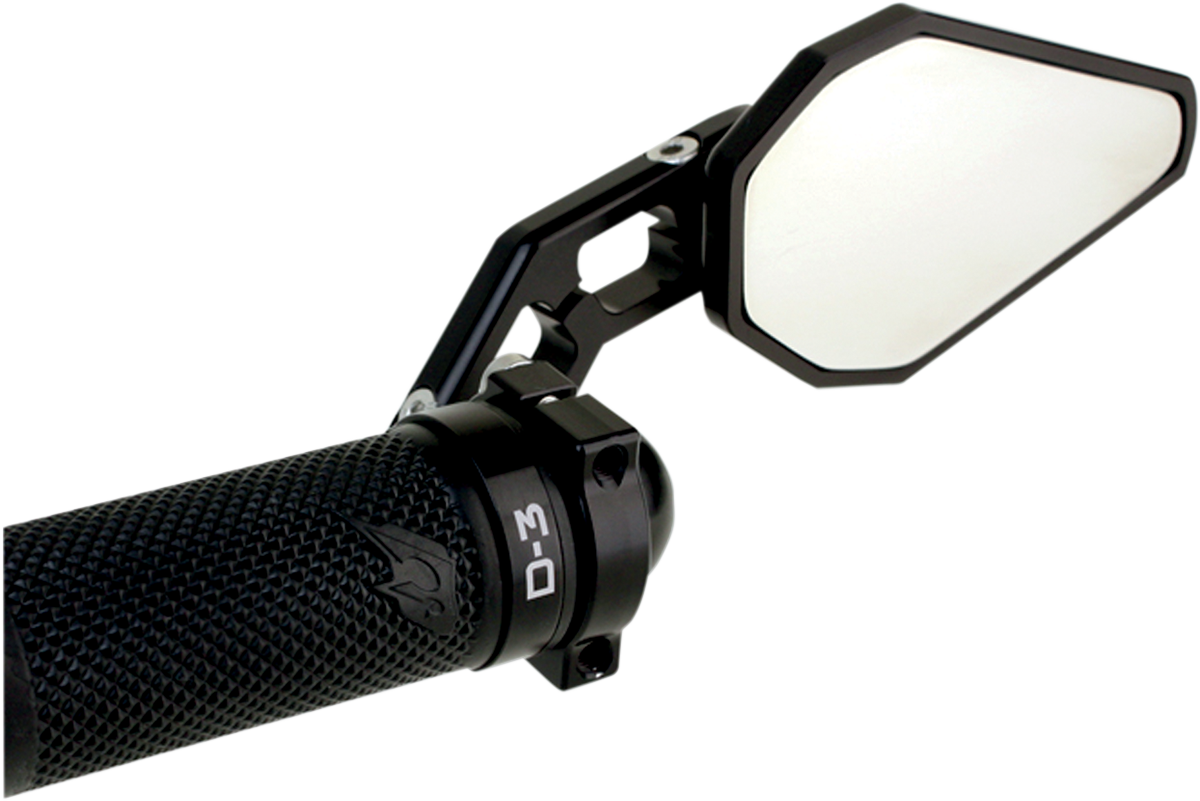 DRIVEN RACING Mirror - D-Axis - Side View - Hexagon - Black - Each DXM-BK