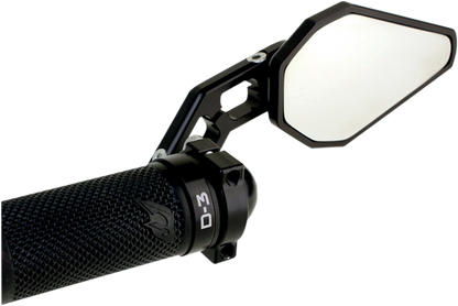 DRIVEN RACING Mirror - D-Axis - Side View - Hexagon - Black - Each DXM-BK