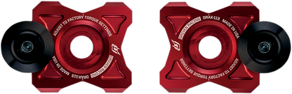 DRIVEN RACING Axle Block Sliders - Kawasaki - Red DRAX-113-RD