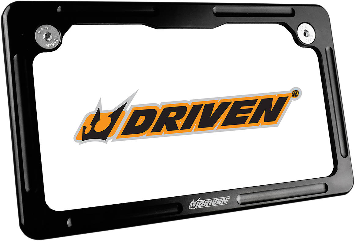 DRIVEN RACING License Plate Frame - Black DFLP-01