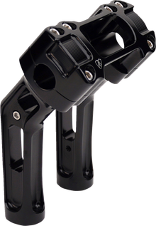 ARLEN NESS Method Kickback Handlebar Riser - Softail Gauge Cut-Out - 7" - Black 520-055
