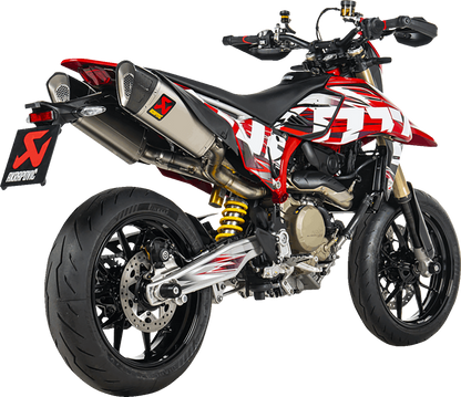 AKRAPOVIC Slip-On Line Mufflers - Titanium - Hypermotard 698 S-D6SO2-HAPLT