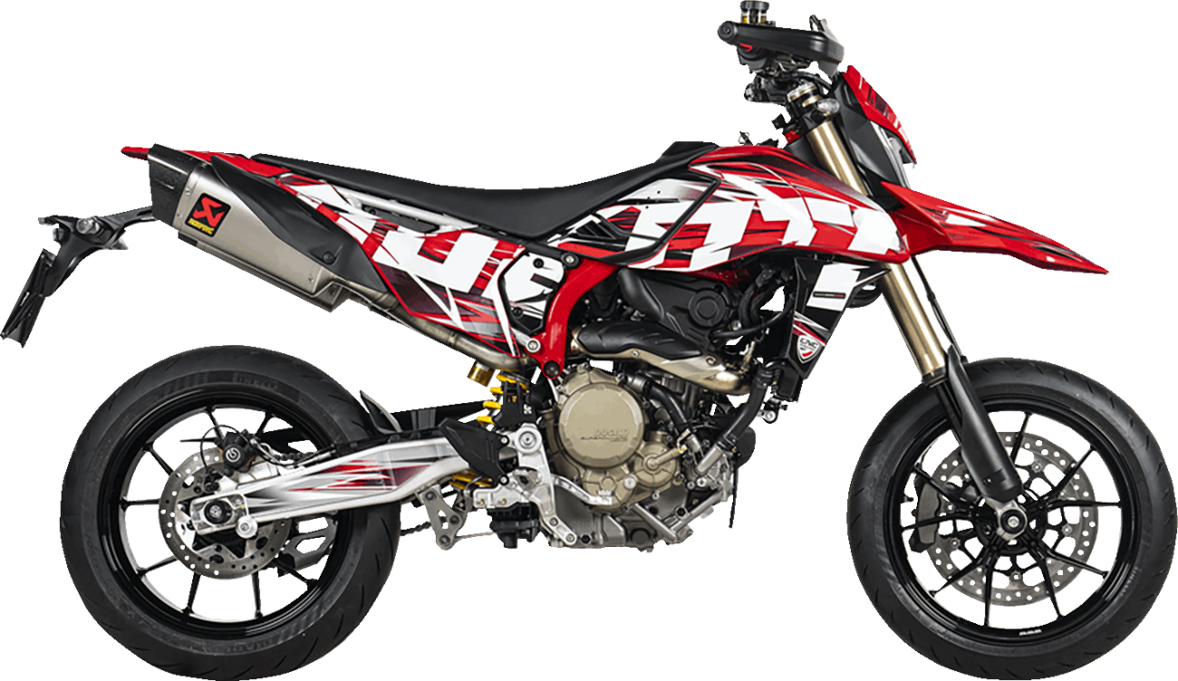 AKRAPOVIC Slip-On Line Mufflers - Titanium - Hypermotard 698 S-D6SO2-HAPLT