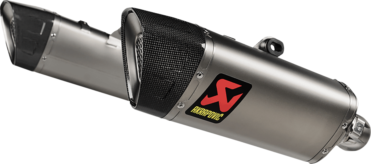 AKRAPOVIC Slip-On Line Mufflers - Titanium - Hypermotard 698 S-D6SO2-HAPLT