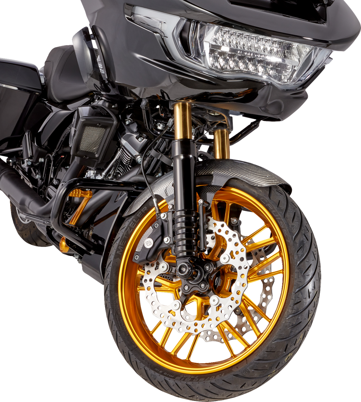 ARLEN NESS Front Fender - Cafe - 19" - Carbon Fiber - FLH/FLT '24-'25 210-017
