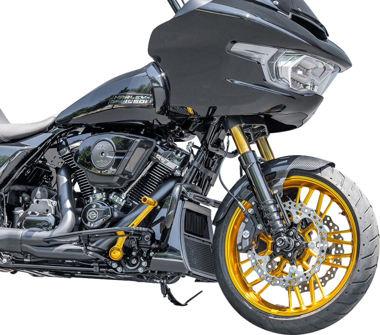 ARLEN NESS Front Fender - Cafe - 19" - Carbon Fiber - FLH/FLT '24-'25 210-017