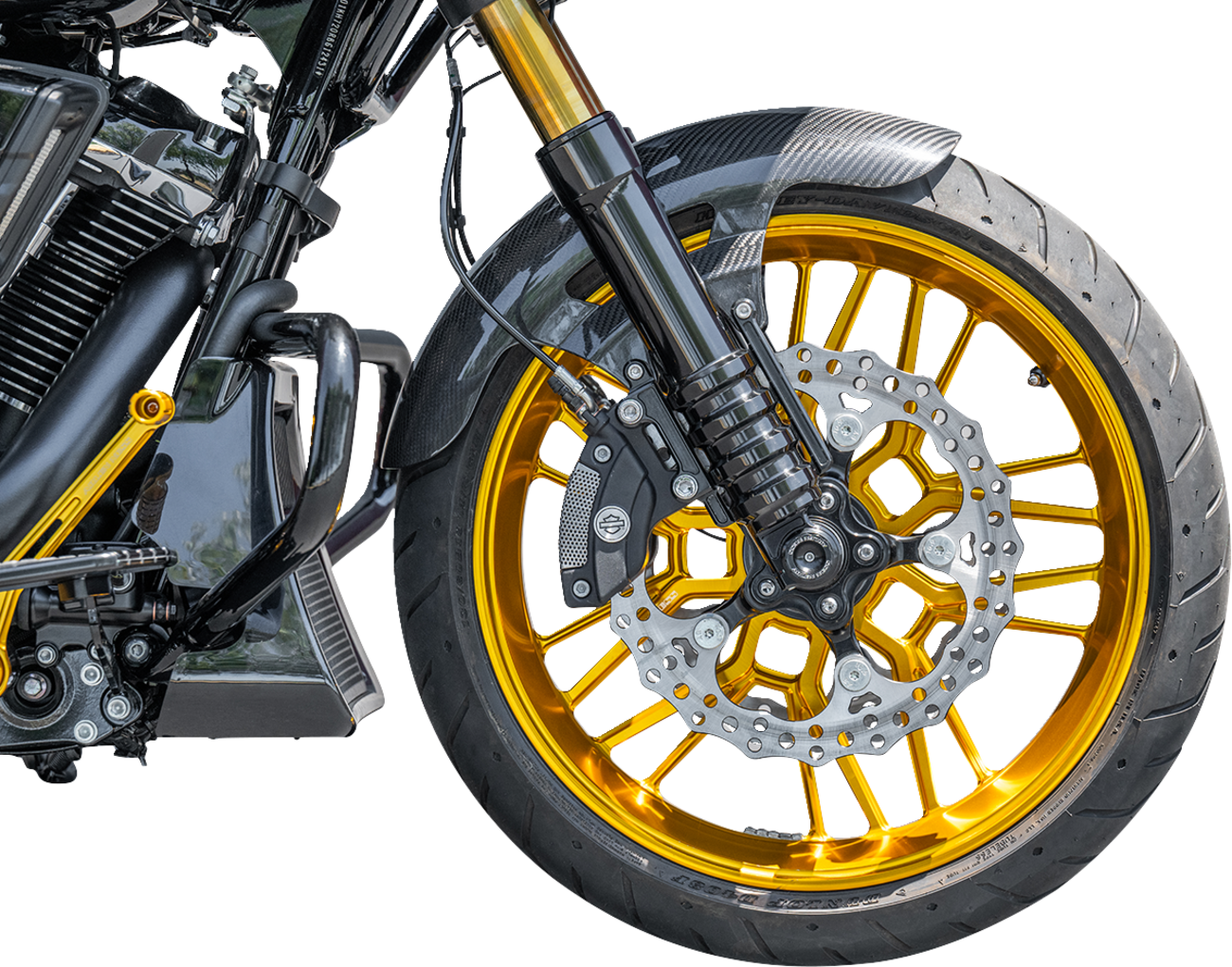 ARLEN NESS Front Fender - Cafe - 19" - Carbon Fiber - FLH/FLT '24-'25 210-017