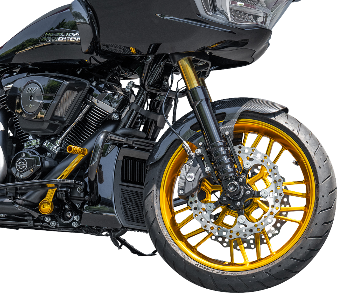 ARLEN NESS Front Fender - Cafe - 19" - Carbon Fiber - FLH/FLT '24-'25 210-017