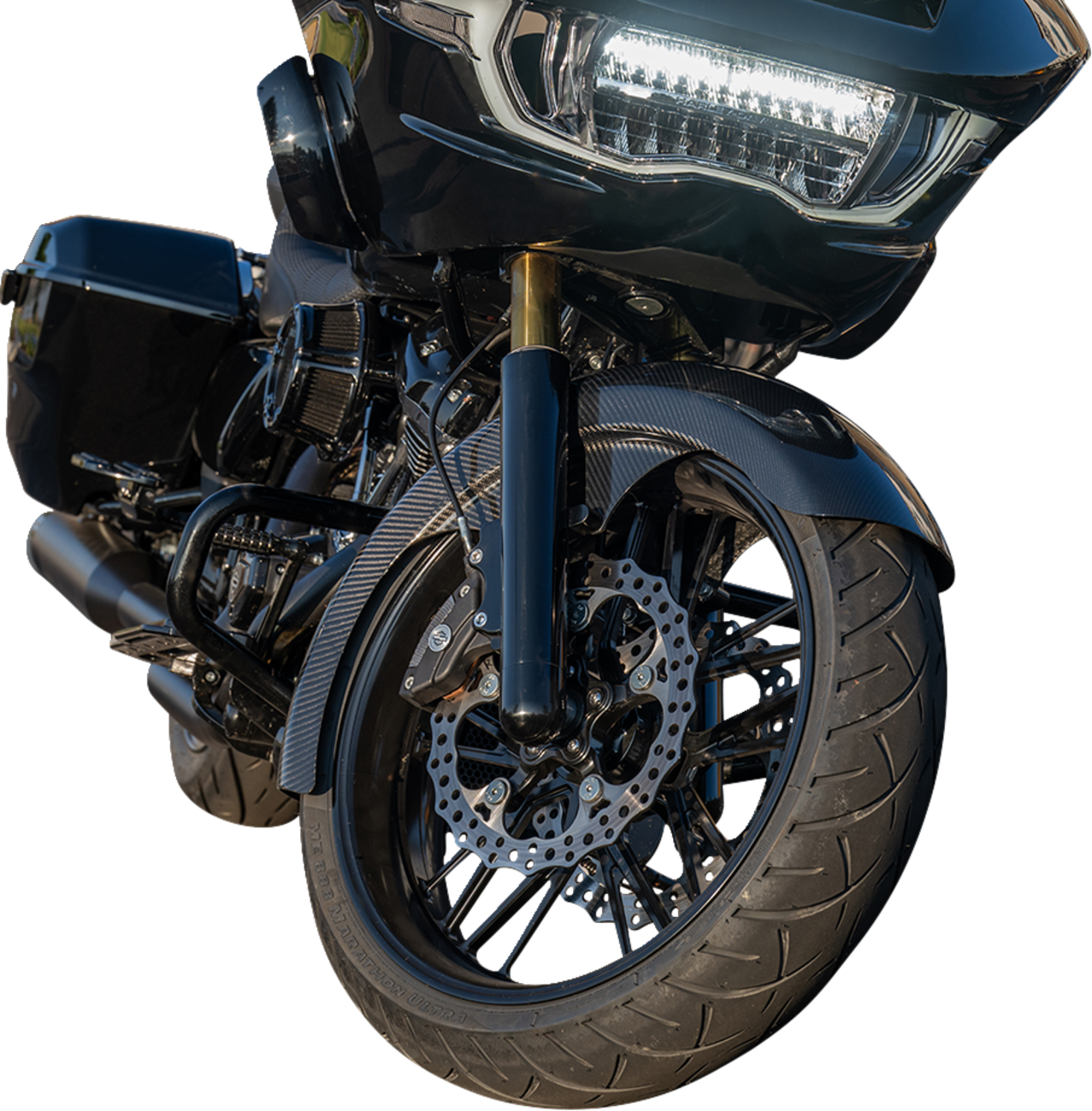 ARLEN NESS 21" Front Fender - Wrapper - Carbon Fiber/Black 210-031